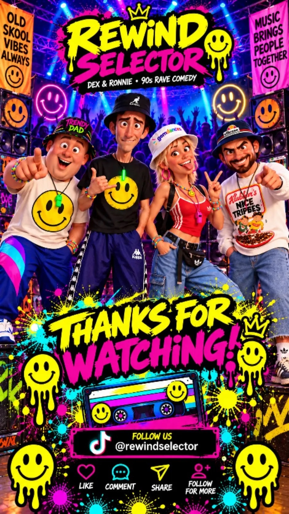 Rewind Selector — Dex & Ronnie 90s Rave Comedy on TikTok